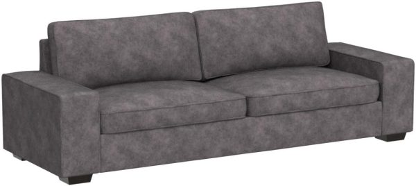 LEISLAND 88.58" Modern Sofas Couches for Living Room, Chenille Deep Seat Sofas & couches with Metal, Removable Low-Back Sofa Cushion and Detachable Sofa Cover/Easy to Install(Dark Grey) - Image 5